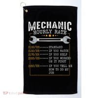 Mechanic Hourly Rate Car Mechatronics Engineer Profession Car Gift Golf Towel thumb 0