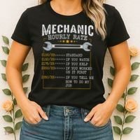 Mechanic Hourly Rate Car Mechatronics Engineer Profession Car Gift Women's T-Shirt thumb 2