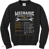 Mechanic Hourly Rate Car Mechatronics Engineer Profession Car Gift Kids Sweatshirt thumb 0