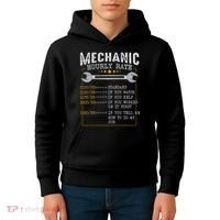 Mechanic Hourly Rate Car Mechatronics Engineer Profession Car Gift Kids Hoodie thumb 4