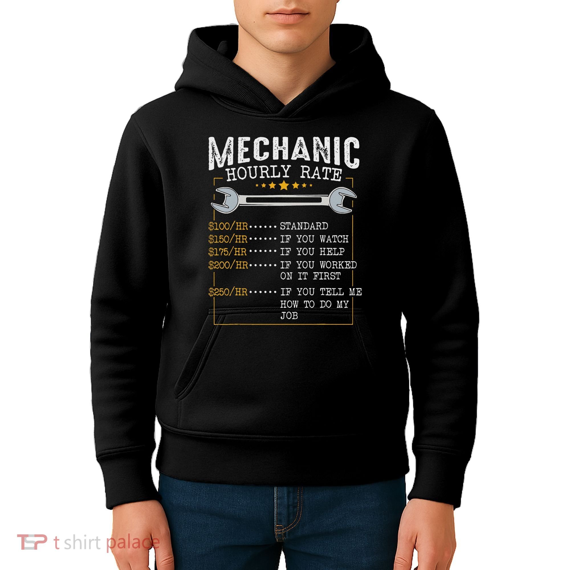 Mechanic Hourly Rate Car Mechatronics Engineer Profession Car Gift Kids Hoodie