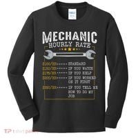 Mechanic Hourly Rate Car Mechatronics Engineer Profession Car Gift Kids Long Sleeve Shirt thumb 0