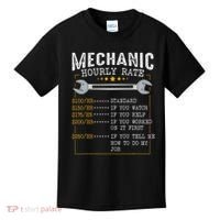 Mechanic Hourly Rate Car Mechatronics Engineer Profession Car Gift Kids T-Shirt thumb 0