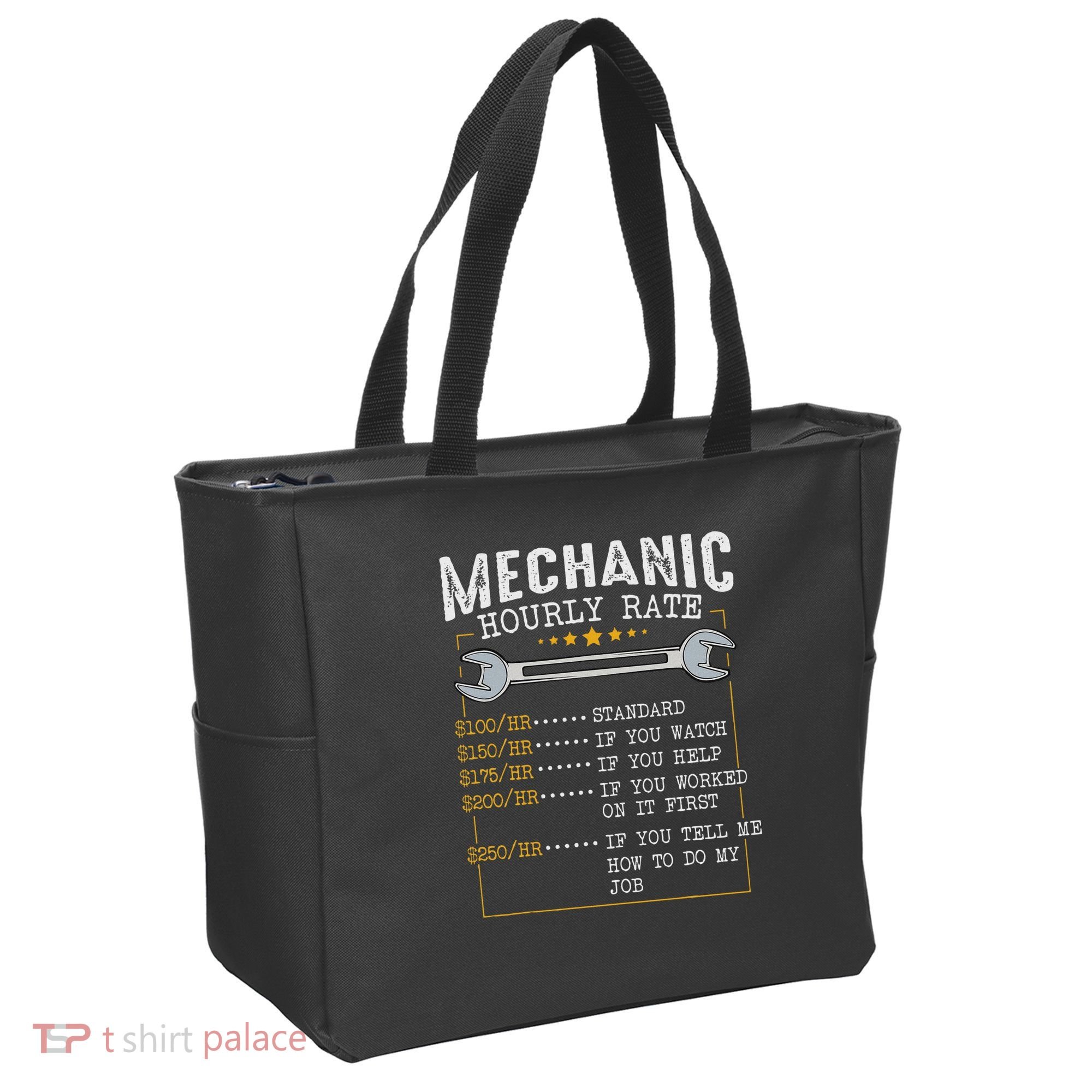 Mechanic Hourly Rate Car Mechatronics Engineer Profession Car Gift Tote Bag
