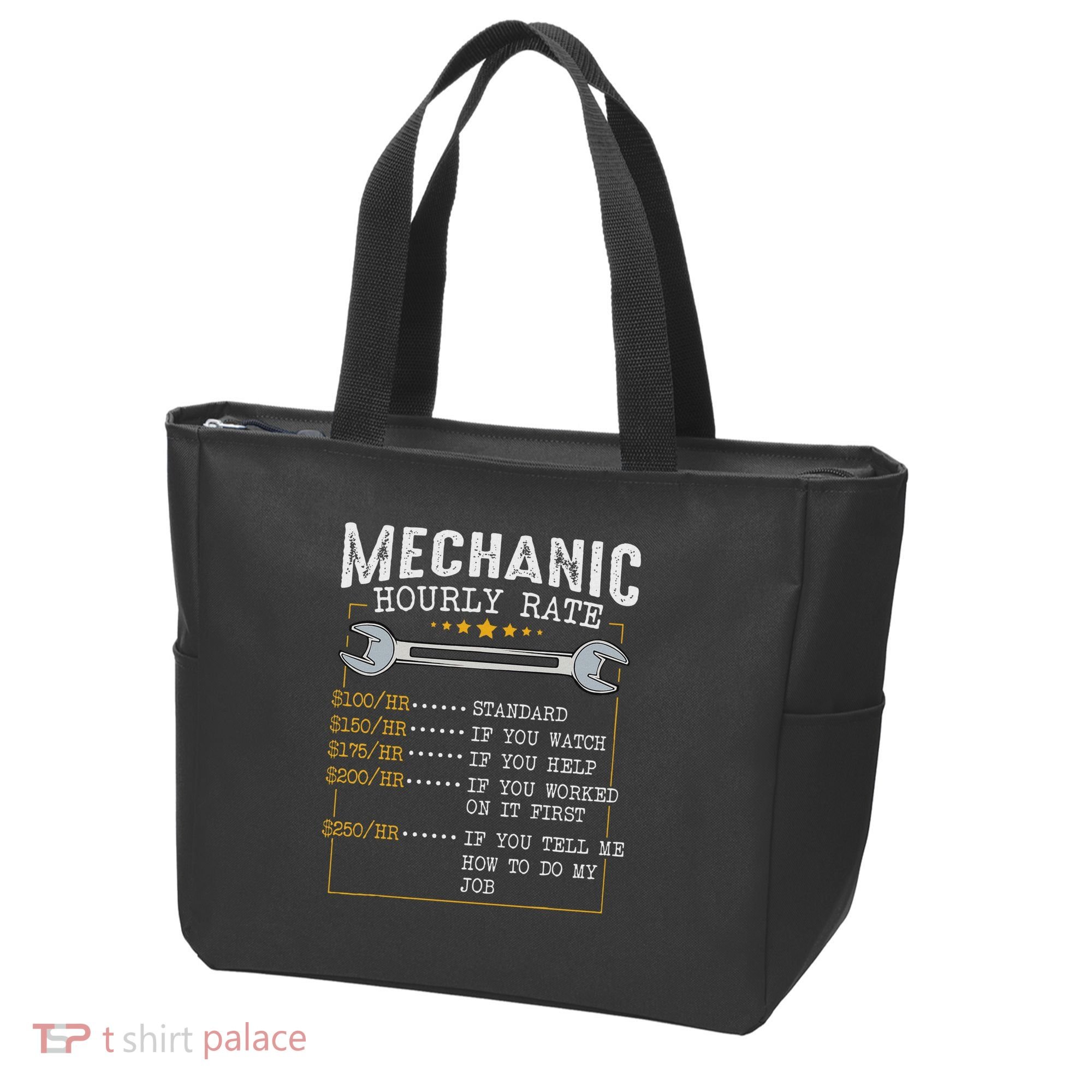 Mechanic Hourly Rate Car Mechatronics Engineer Profession Car Gift Tote Bag
