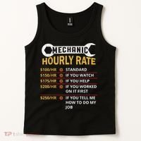 Mechanic Hourly Rate For Mechanic And Car Lover Tank Top thumb 2