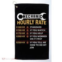 Mechanic Hourly Rate For Mechanic And Car Lover Golf Towel thumb 0