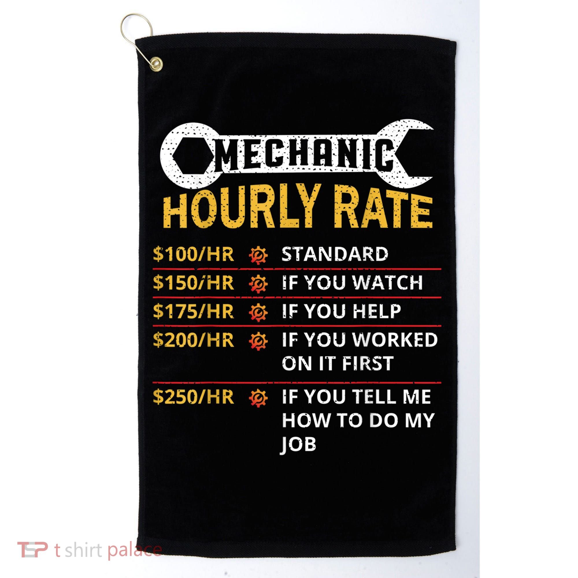 Mechanic Hourly Rate For Mechanic And Car Lover Golf Towel