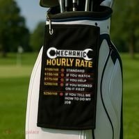 Mechanic Hourly Rate For Mechanic And Car Lover Golf Towel thumb 2