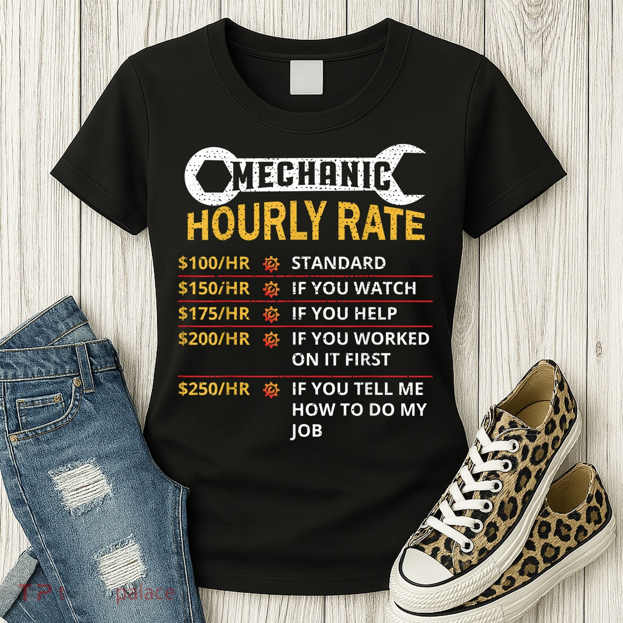 Mechanic Hourly Rate For Mechanic And Car Lover Women's T-Shirt