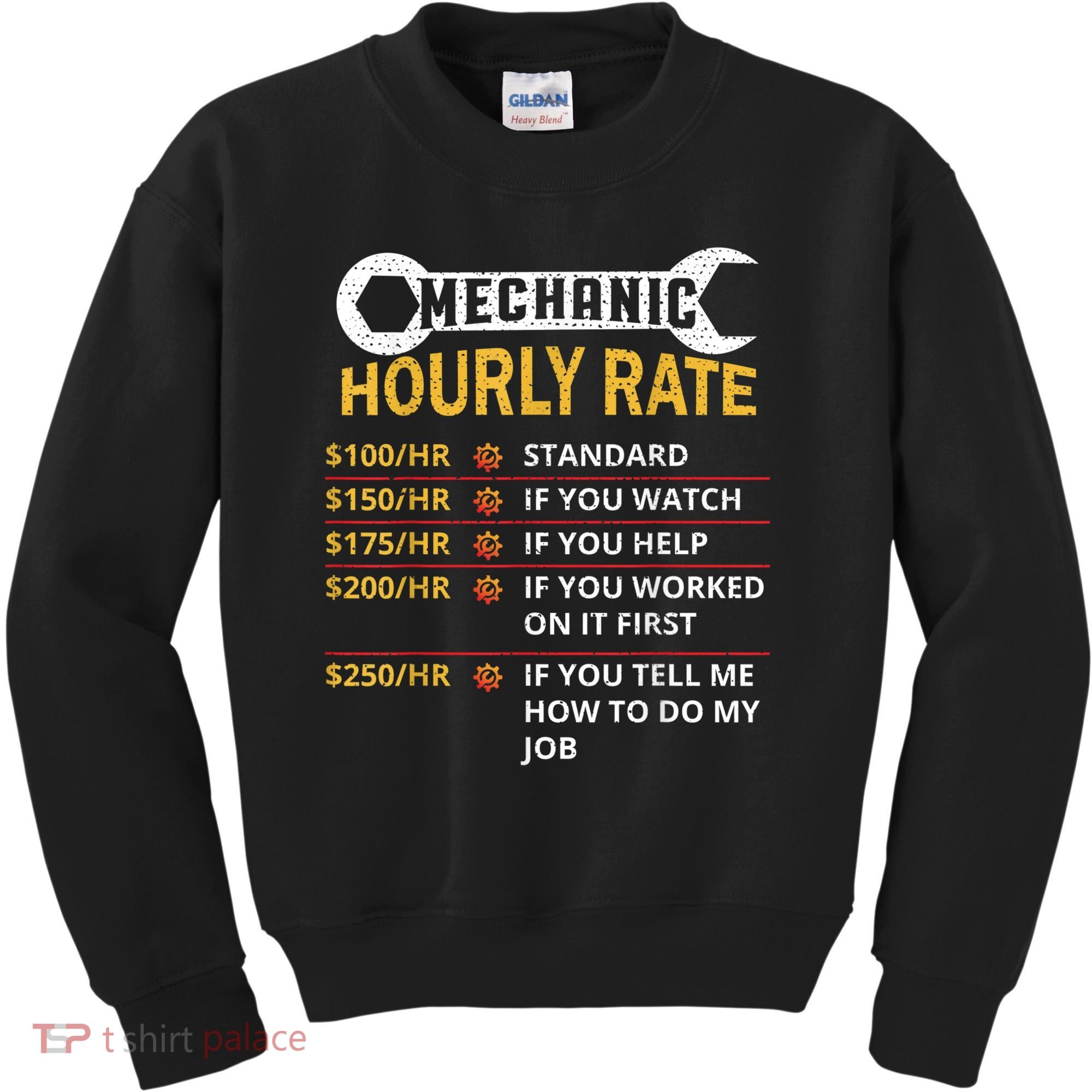 Mechanic Hourly Rate For Mechanic And Car Lover Kids Sweatshirt