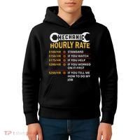 Mechanic Hourly Rate For Mechanic And Car Lover Kids Hoodie thumb 4