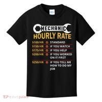 Mechanic Hourly Rate For Mechanic And Car Lover Kids T-Shirt thumb 0