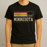 Minnesota Hockey Retro Vintage Stripes T-Shirt thumb 3