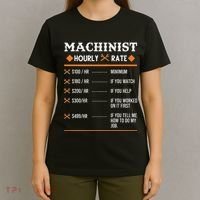 Machinist Hourly Rate Machining T-Shirt thumb 4