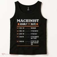 Machinist Hourly Rate Machining Tank Top thumb 2