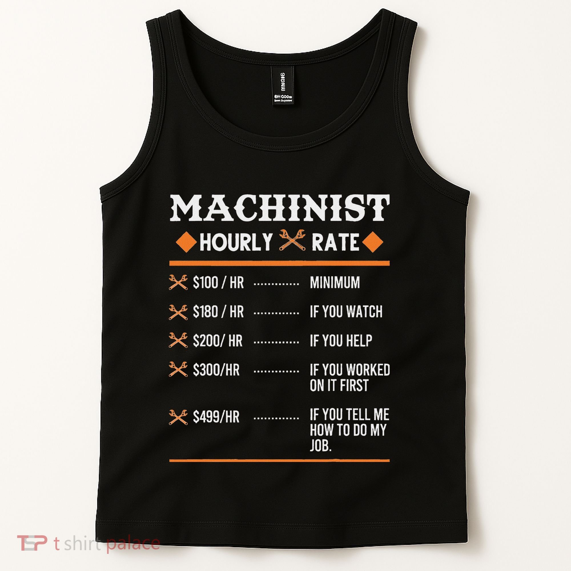 Machinist Hourly Rate Machining Tank Top