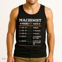Machinist Hourly Rate Machining Tank Top thumb 3