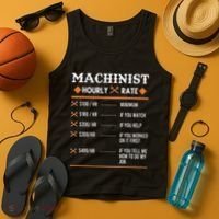 Machinist Hourly Rate Machining Tank Top thumb 4