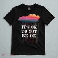 Mental Health Rain It's OKAY To Not Be Ok T-Shirt thumb 5