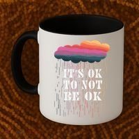 Mental Health Rain It's OKAY To Not Be Ok Coffee Mug thumb 2