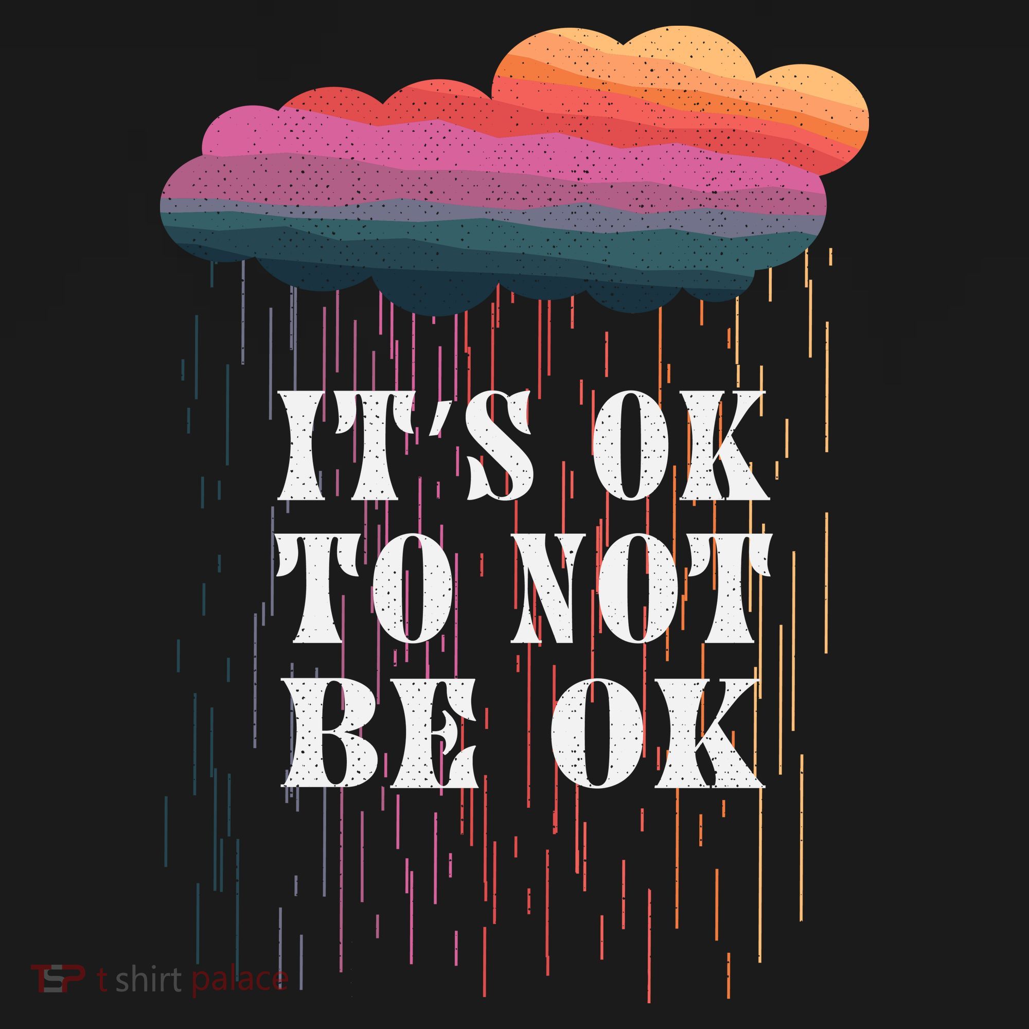 Mental Health Rain It's OKAY To Not Be Ok Women's Hoodie