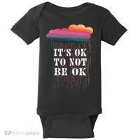 Mental Health Rain It's OKAY To Not Be Ok Baby Bodysuit thumb 0