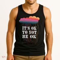 Mental Health Rain It's OKAY To Not Be Ok Tank Top thumb 3