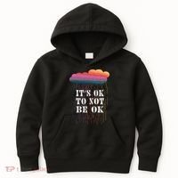 Mental Health Rain It's OKAY To Not Be Ok Kids Hoodie thumb 0