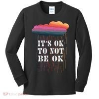 Mental Health Rain It's OKAY To Not Be Ok Kids Long Sleeve Shirt thumb 0