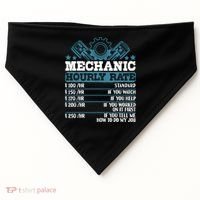 Mechanic Hourly Rate | Auto Mechanic Gifts USA-Made Doggie Bandana thumb 0