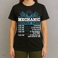 Mechanic Hourly Rate | Auto Mechanic Gifts T-Shirt thumb 4