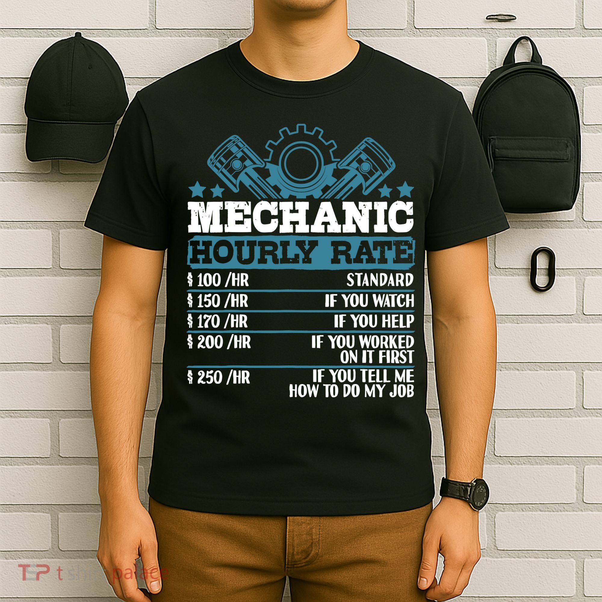 Mechanic Hourly Rate | Auto Mechanic Gifts T-Shirt