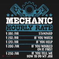 Mechanic Hourly Rate | Auto Mechanic Gifts Mousepad thumb 1