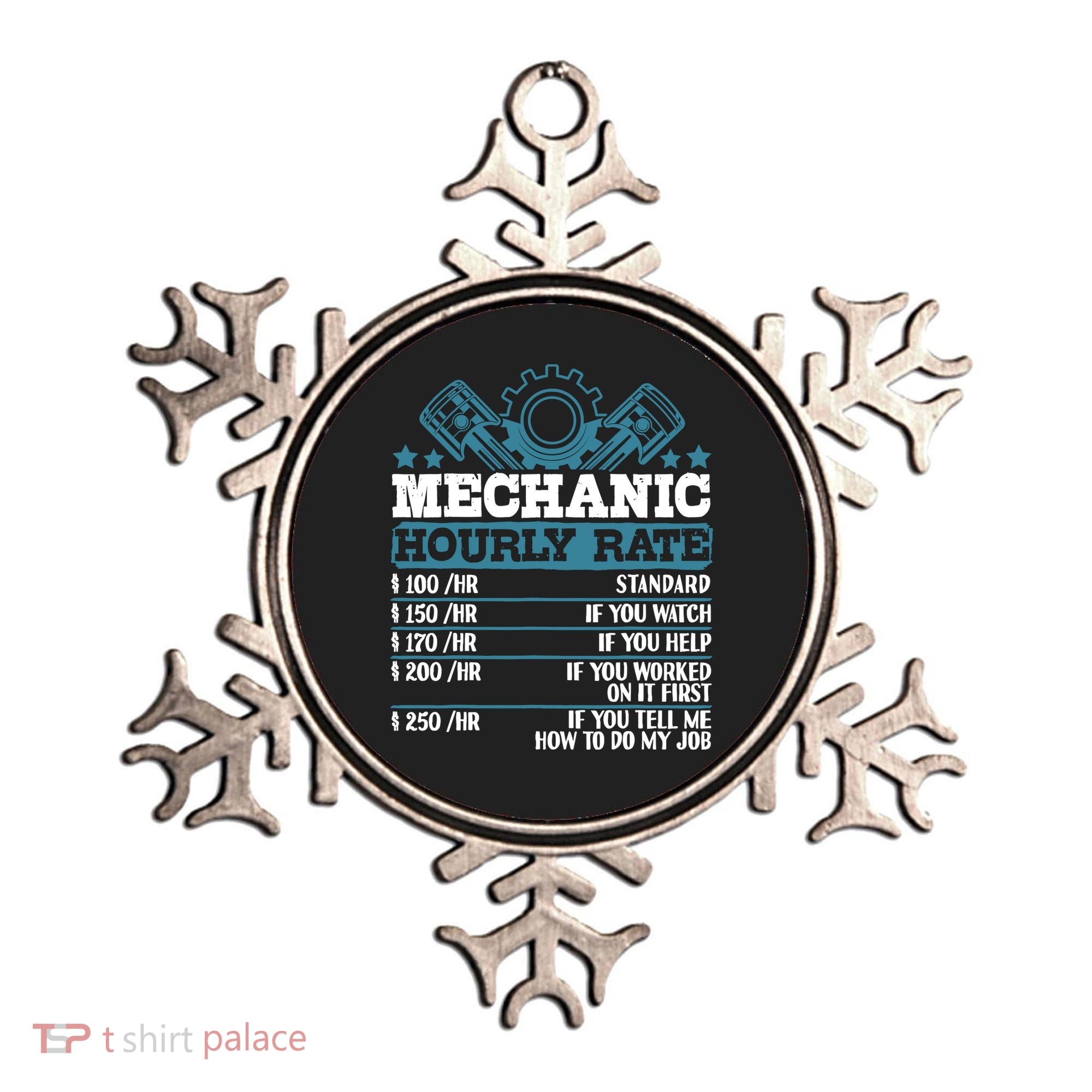 Mechanic Hourly Rate | Auto Mechanic Gifts Ornament