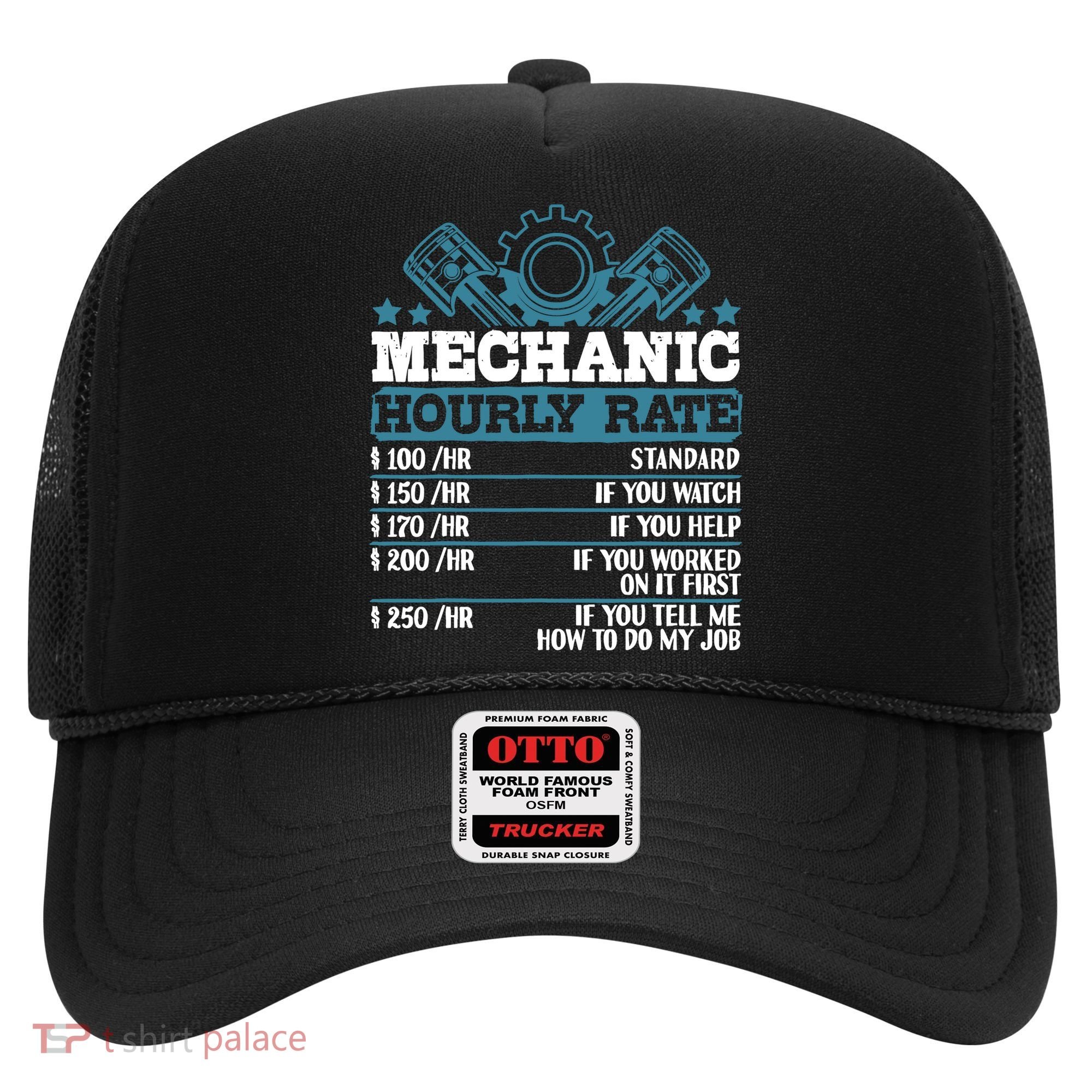 Mechanic Hourly Rate | Auto Mechanic Gifts Hat