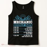 Mechanic Hourly Rate | Auto Mechanic Gifts Tank Top thumb 2