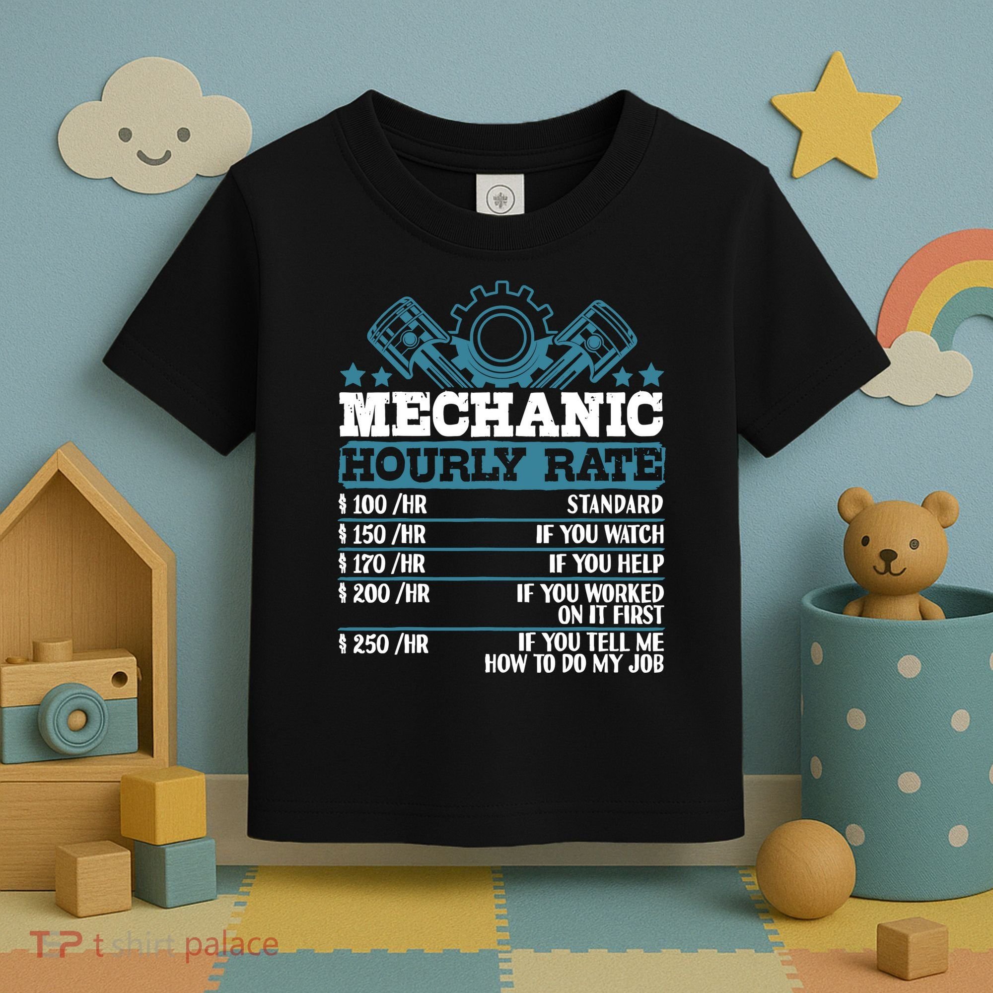 Mechanic Hourly Rate | Auto Mechanic Gifts Toddler T-Shirt
