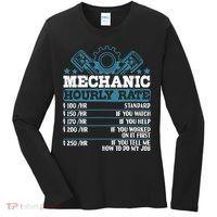 Mechanic Hourly Rate | Auto Mechanic Gifts Women's Long Sleeve Shirt thumb 0