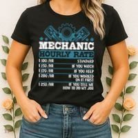 Mechanic Hourly Rate | Auto Mechanic Gifts Women's T-Shirt thumb 2