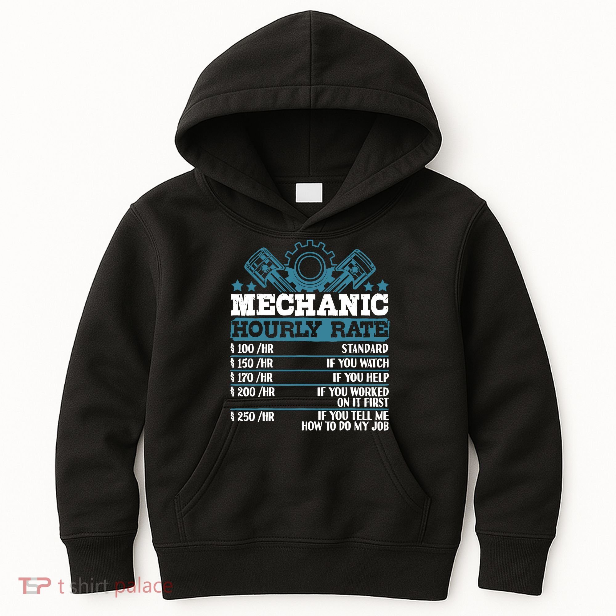 Mechanic Hourly Rate | Auto Mechanic Gifts Kids Hoodie