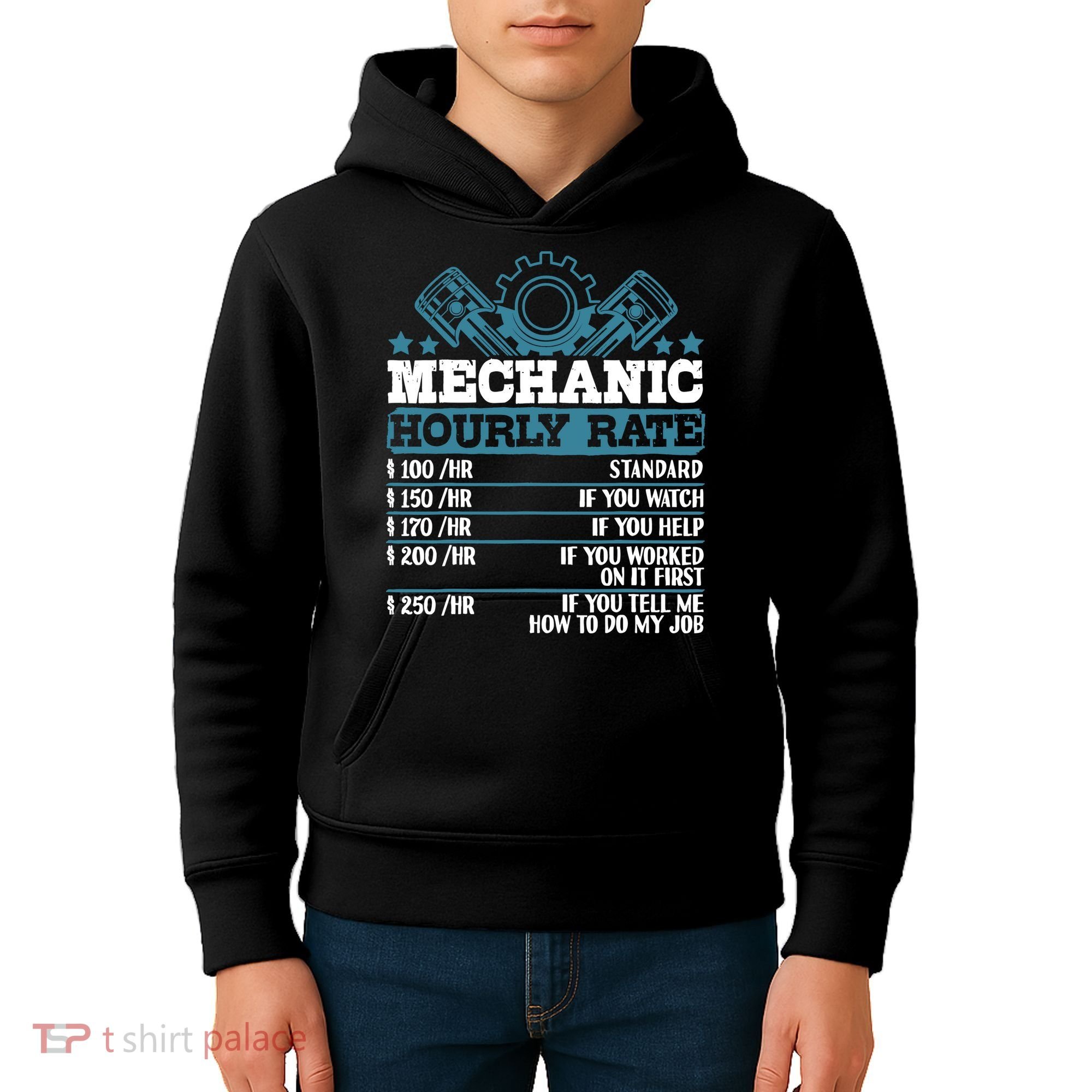 Mechanic Hourly Rate | Auto Mechanic Gifts Kids Hoodie