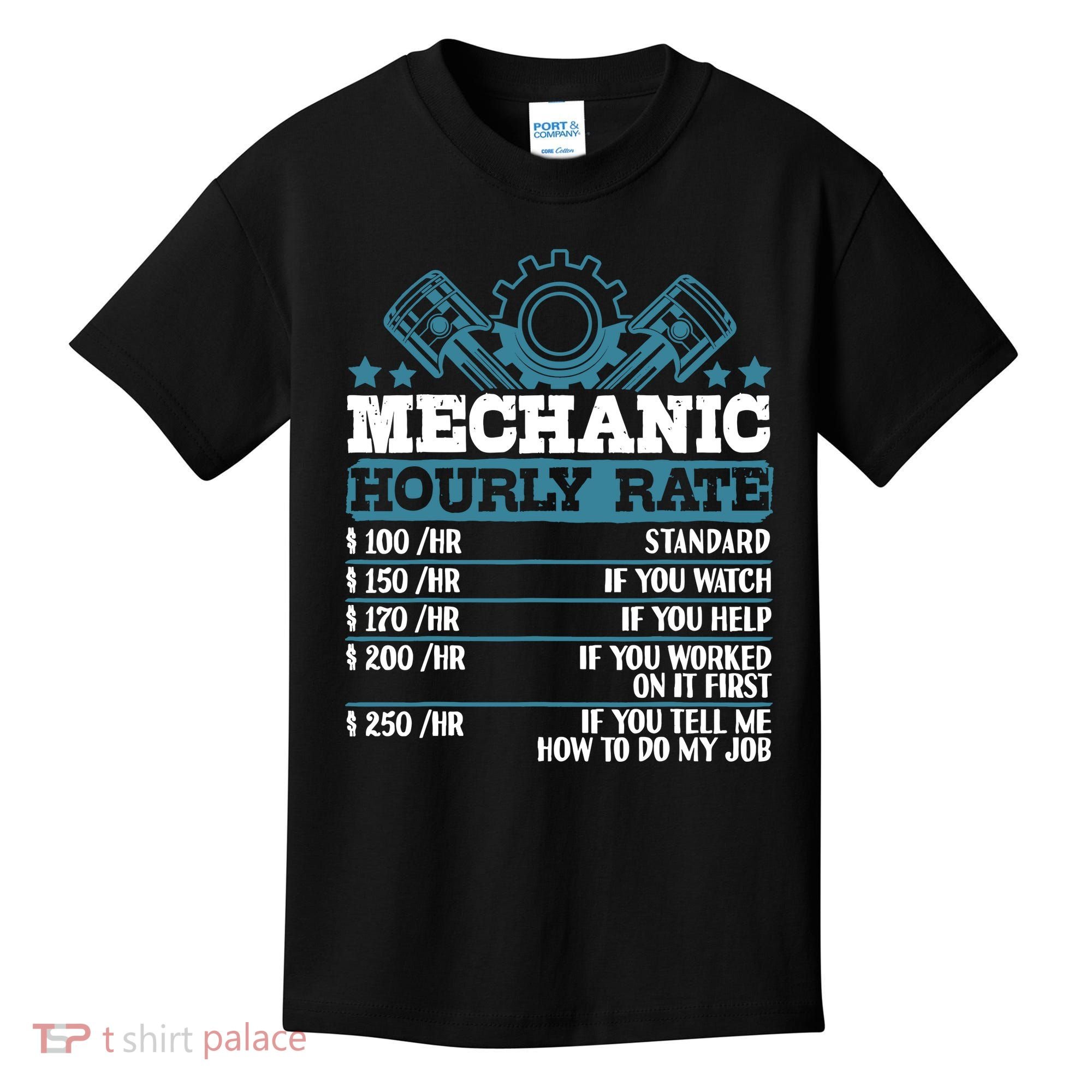 Mechanic Hourly Rate | Auto Mechanic Gifts Kids T-Shirt
