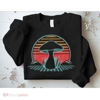 Mushroom Hunter Retro 80s Style Fungi Mycology Lover Gift Sweatshirt thumb 2