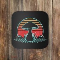 Mushroom Hunter Retro 80s Style Fungi Mycology Lover Gift Coaster thumb 0