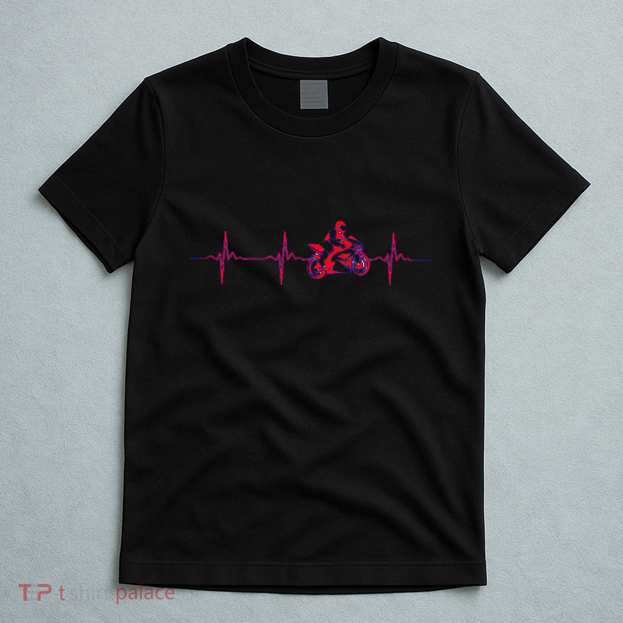 Motorcycle Heartbeat Sportbike Crotch Rocket T-Shirt