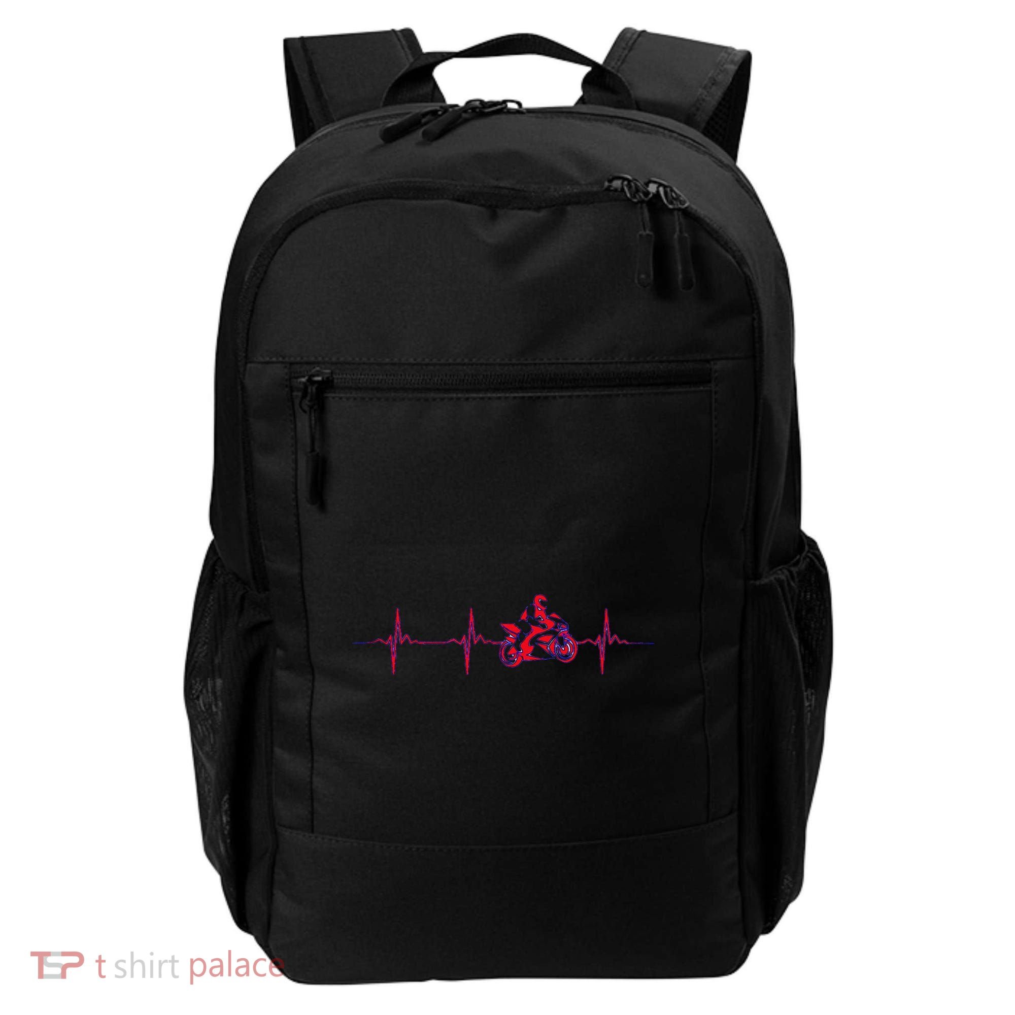 Motorcycle Heartbeat Sportbike Crotch Rocket Backpack