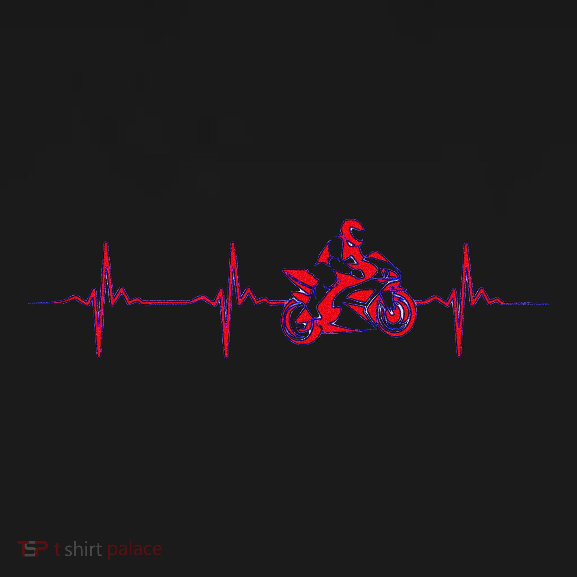 Motorcycle Heartbeat Sportbike Crotch Rocket Mousepad