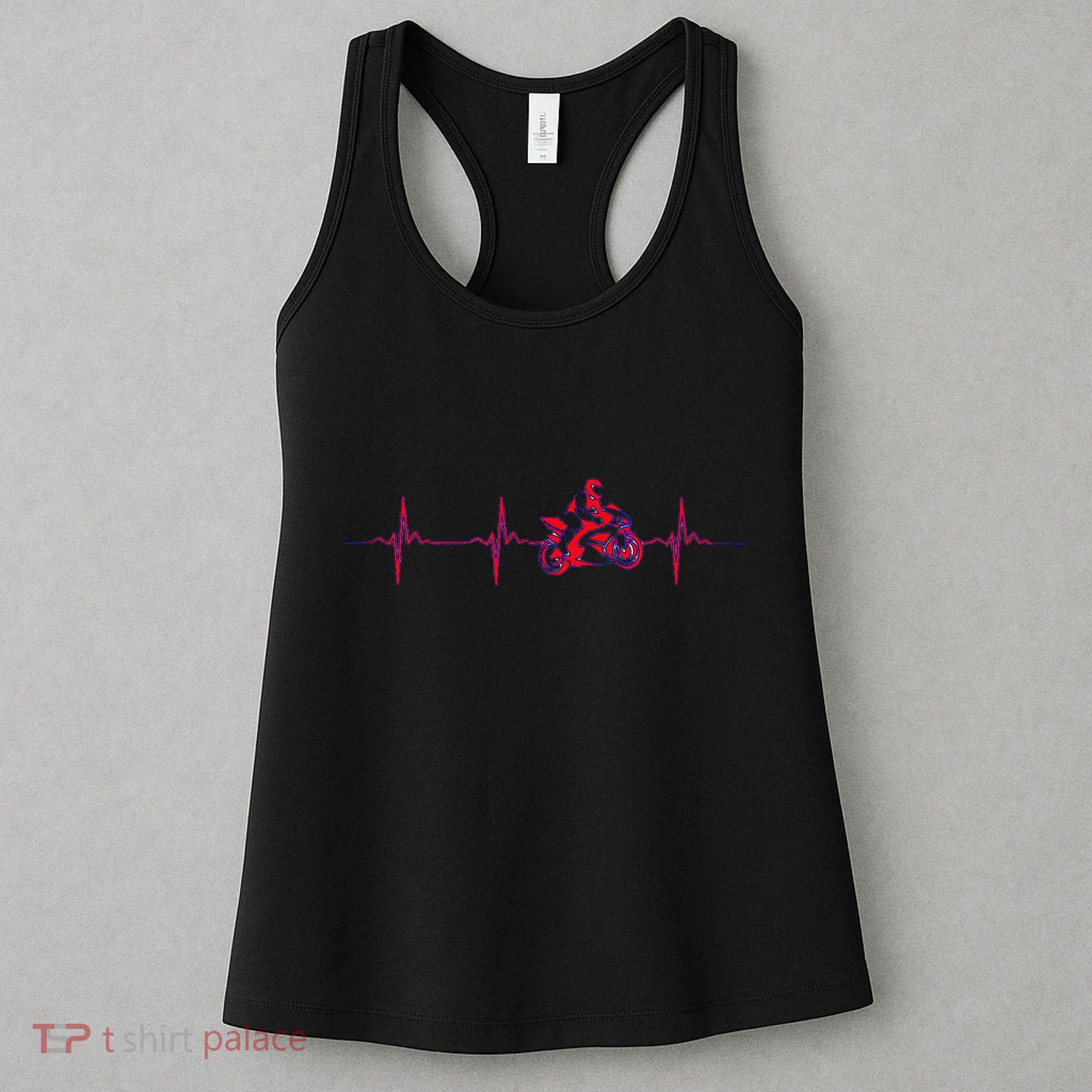 Motorcycle Heartbeat Sportbike Crotch Rocket Women's Tank Top