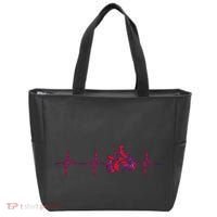 Motorcycle Heartbeat Sportbike Crotch Rocket Tote Bag thumb 0